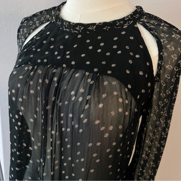 Isabel Marant Sheer Cutout Long Sleeve Blouse - Picture 3 of 7